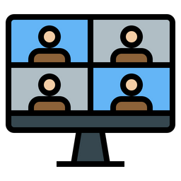 Online-Meeting  Symbol