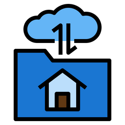 Dateiupload in die Cloud  Symbol