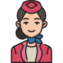 Flight Attendant  Icon