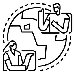 Internationaler Videoanruf  Symbol