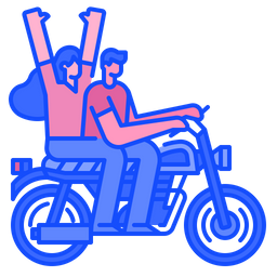 Couple Bike Ride  Icon