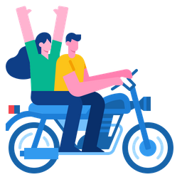 Couple Bike Ride  Icon