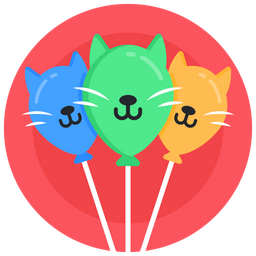 Cat Balloons  Icon