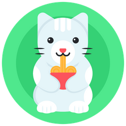 Cat Eating Noodles  Icon