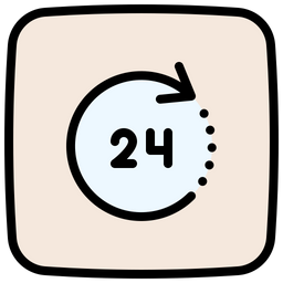 24 Hour Service  Icon