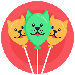 Dog Day Balloons  Icon