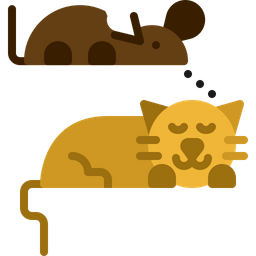 Cat hunt mouse  Icon