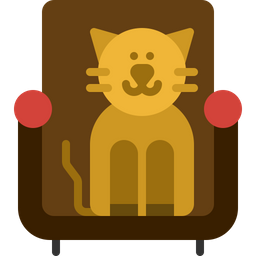 Cat in sofa  Icon