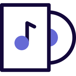 Cd Music With Box  Icon