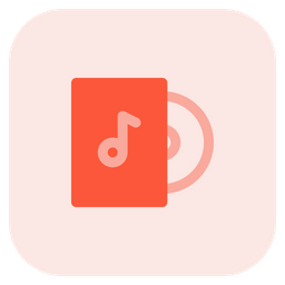 Cd Music With Box  Icon