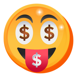 Dollar-Augen-Emoji  Symbol