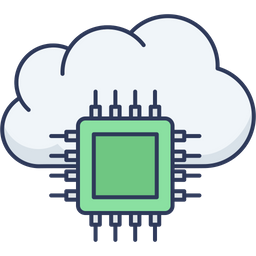 Cloud Processor Chip  Icon