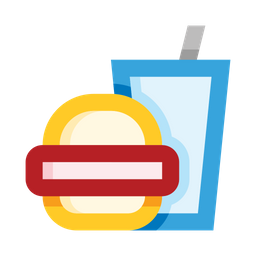 Burger And Cold Drink  Icon