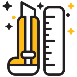 Cutter und Lineal  Symbol