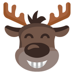 Reindeer Smiley  Icon