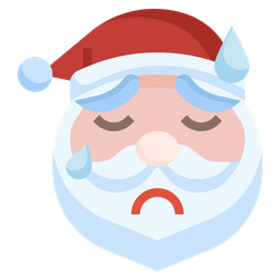 Santa Sad Sad Emoticons Icône