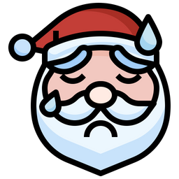 Santa Sad Sad Emoticons Icône