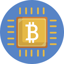 Bitcoin Microchip  Icon