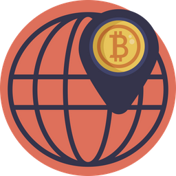 Bitcoin Location  Icon