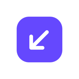 Down Left Arrow  Icon