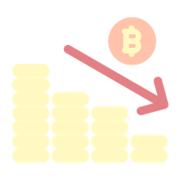 Bitcoin Loss  Icon