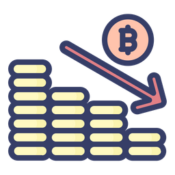 Bitcoin Loss  Icon