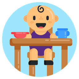 Baby Eating Table  Icon