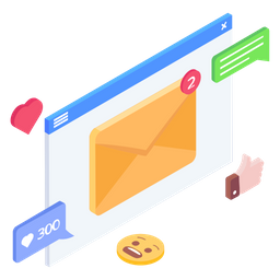 Notificações por e-mail  Ícone