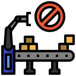 Conveyor Belt Banned  Icon