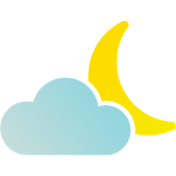 Moon And Cloud  Icon