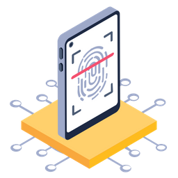 Mobile Fingerprint Biometric Security Biometric Scanning Icon