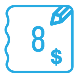 Eight dollar bill  Icon