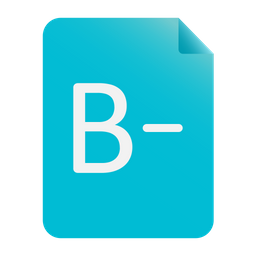 B Minus Grade  Icon