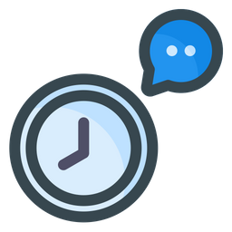 Tiempo De Chat Tiempo De Mensaje Tiempo Icono