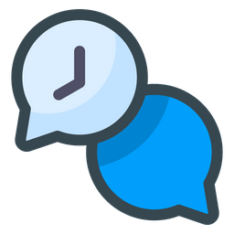 Tiempo De Conversacion Tiempo De Chat Tiempo De Mensajes Icono
