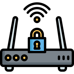 Segurança do roteador de internet  Ícone