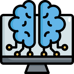 Brain Computor Artificial Icon