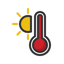 Temperatura quente  Ícone