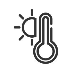 Temperatura quente  Ícone