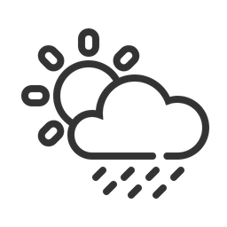비오는 구름  아이콘