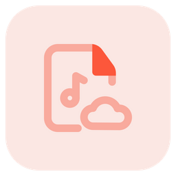 Cloud Music File  Icon