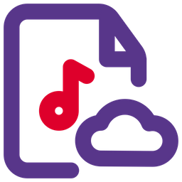 Cloud-Musikdatei  Symbol