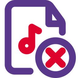 Fehler Musikdatei  Symbol