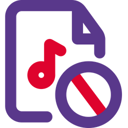 Musikdatei blockieren  Symbol