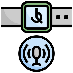 Smartwatch Voice Control Watch Sound Wave Icon