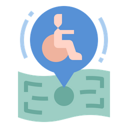 Disabled Person Support  Icon