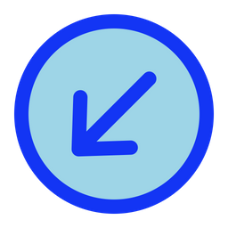 Down Left Arrow  Icon