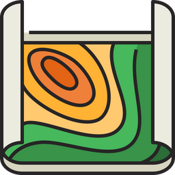 Contour Map  Icon