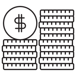 Moeda de dólar  Ícone