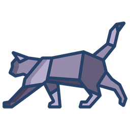 Gato de origami  Icono